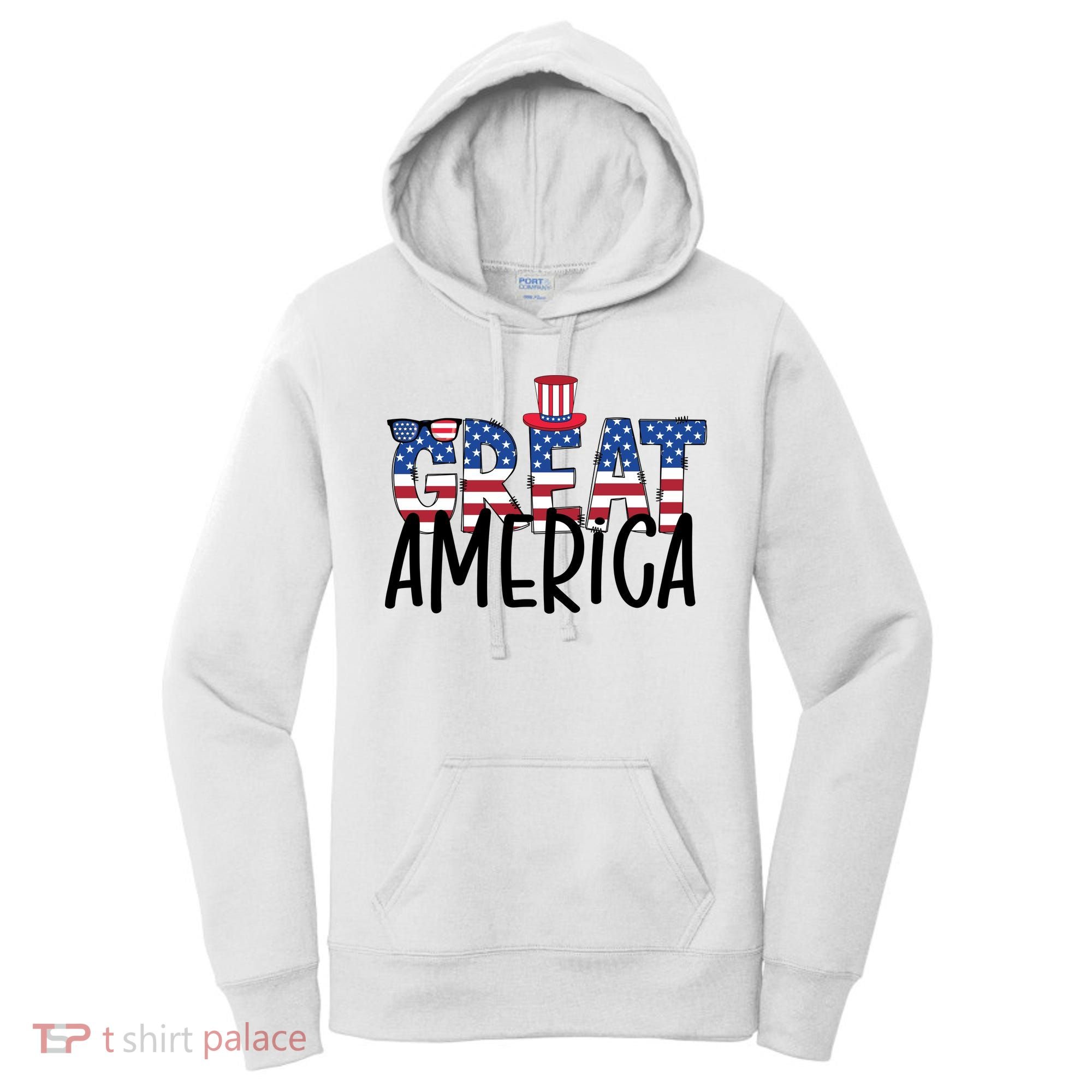 Great America 4th Of July Festive Usa Women's Hoodie