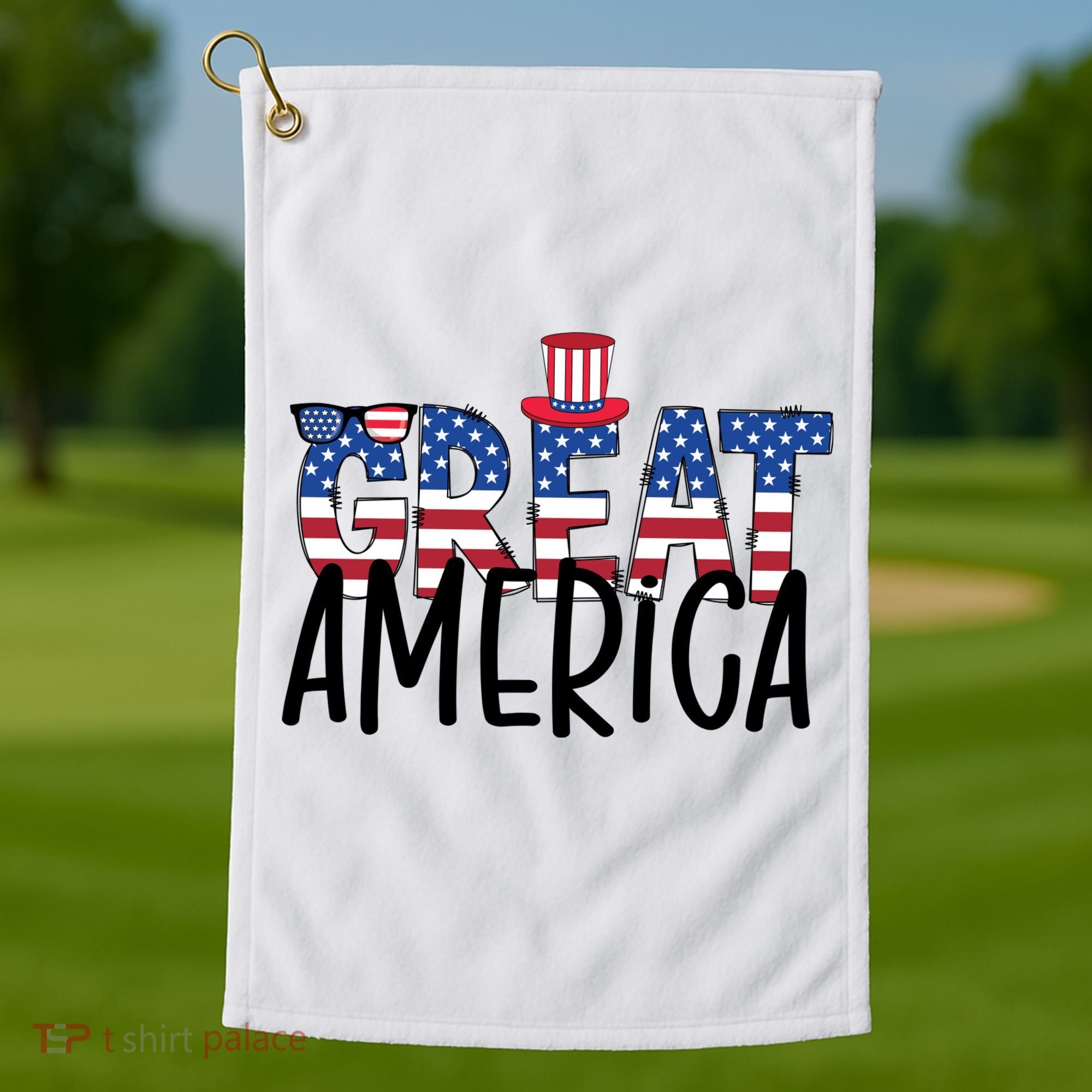 Great America 4th Of July Festive Usa Golf Towel