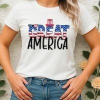 Great America 4th Of July Festive Usa Women's T-Shirt thumb 2
