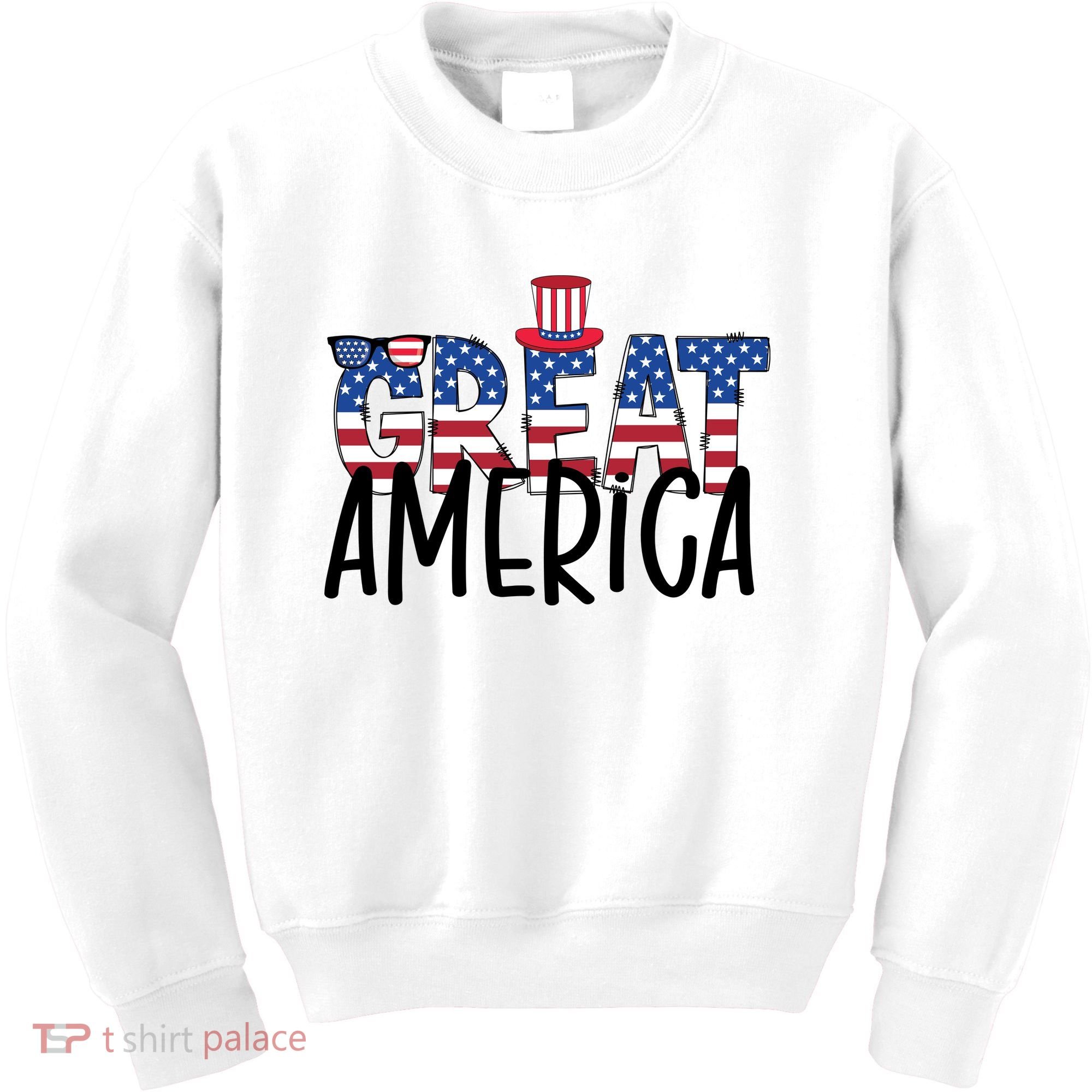 Great America 4th Of July Festive Usa Kids Sweatshirt