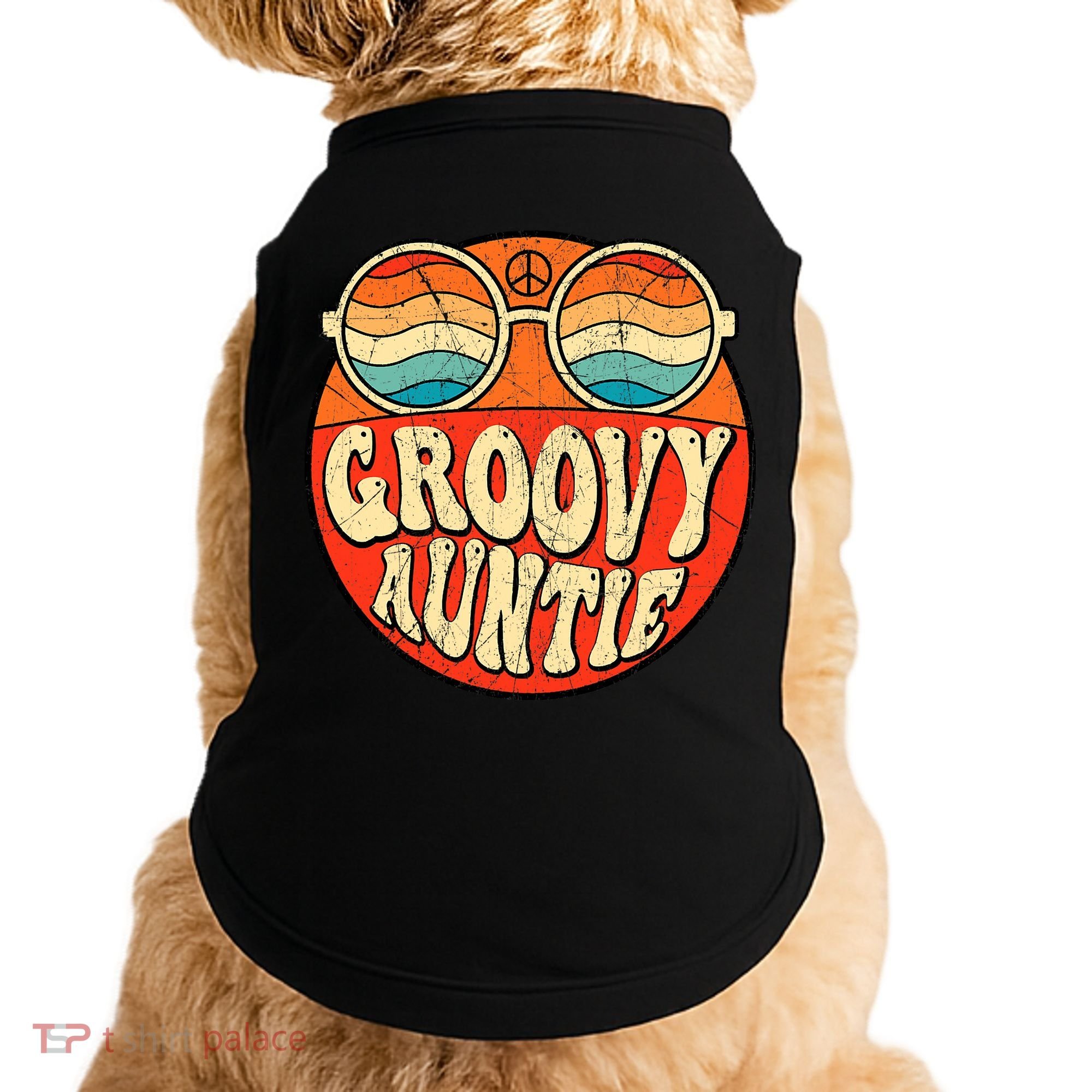 Groovy Auntie 70s Aesthetic Nostalgia 1970s Retro Aunt Doggie Tank
