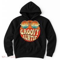 Groovy Auntie 70s Aesthetic Nostalgia 1970s Retro Aunt Hoodie thumb 0