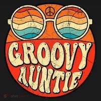 Groovy Auntie 70s Aesthetic Nostalgia 1970s Retro Aunt Hoodie thumb 2