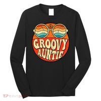 Groovy Auntie 70s Aesthetic Nostalgia 1970s Retro Aunt Long Sleeve Shirt thumb 0