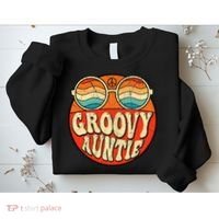 Groovy Auntie 70s Aesthetic Nostalgia 1970s Retro Aunt Sweatshirt thumb 2