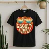 Groovy Auntie 70s Aesthetic Nostalgia 1970s Retro Aunt T-Shirt thumb 2