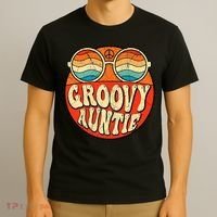 Groovy Auntie 70s Aesthetic Nostalgia 1970s Retro Aunt T-Shirt thumb 3