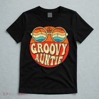 Groovy Auntie 70s Aesthetic Nostalgia 1970s Retro Aunt T-Shirt thumb 5