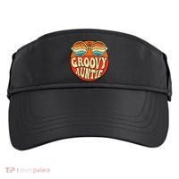Groovy Auntie 70s Aesthetic Nostalgia 1970s Retro Aunt Adult Drive Performance Visor thumb 0