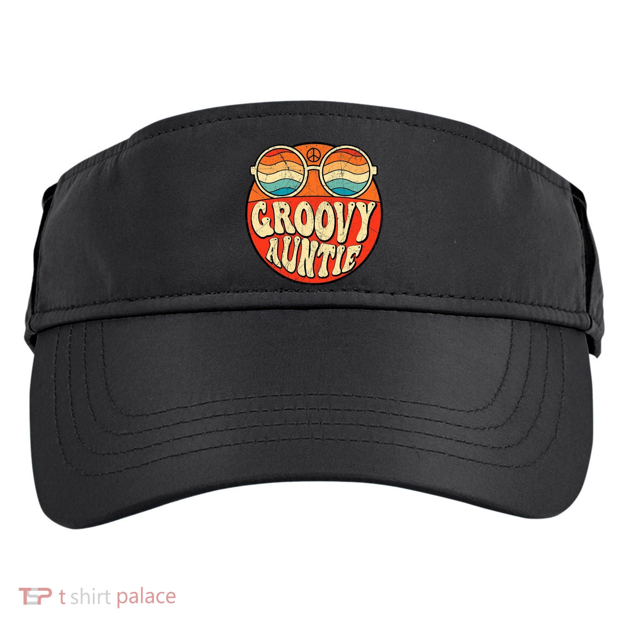 Groovy Auntie 70s Aesthetic Nostalgia 1970s Retro Aunt Adult Drive Performance Visor