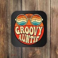 Groovy Auntie 70s Aesthetic Nostalgia 1970s Retro Aunt Coaster thumb 0