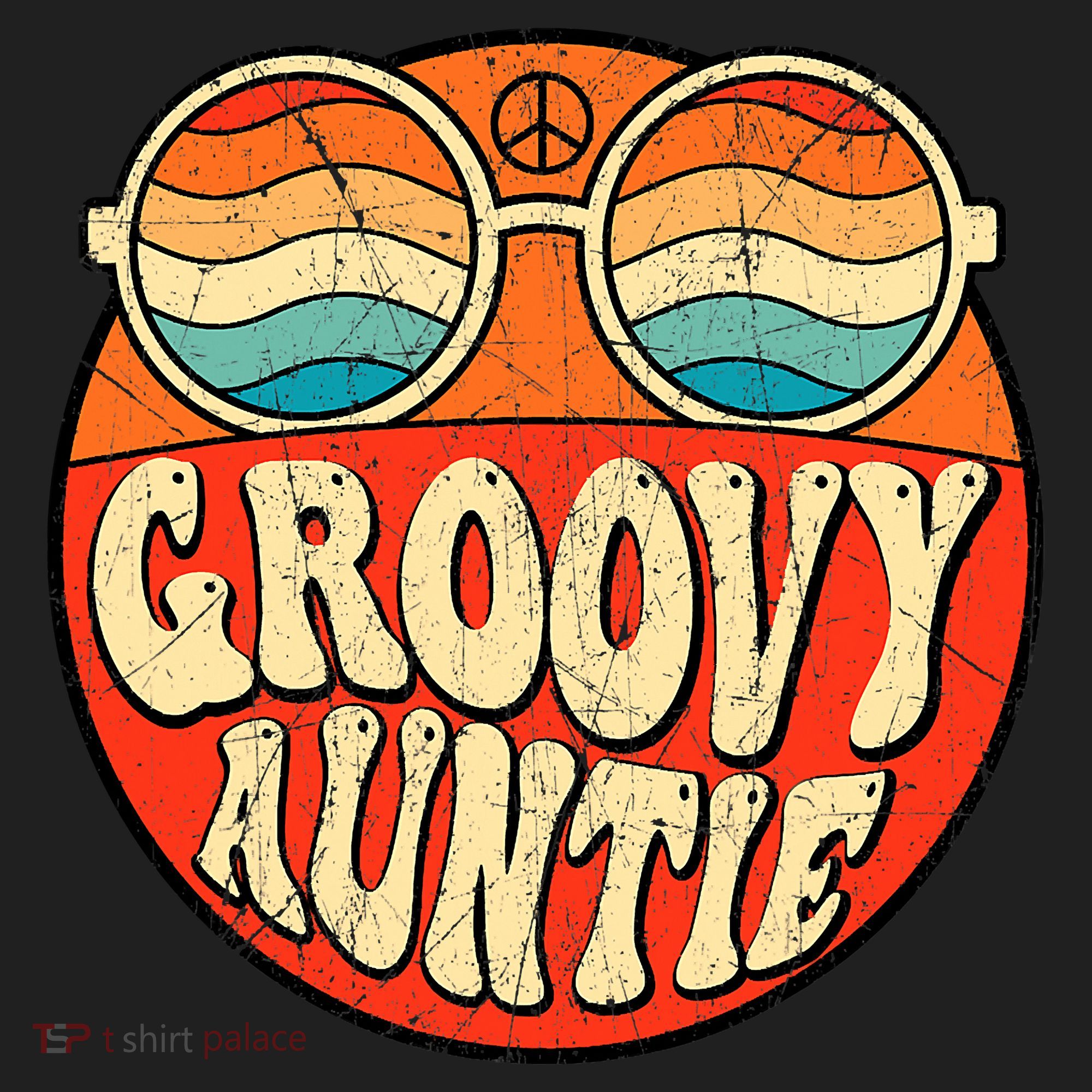 Groovy Auntie 70s Aesthetic Nostalgia 1970s Retro Aunt Golf Towel