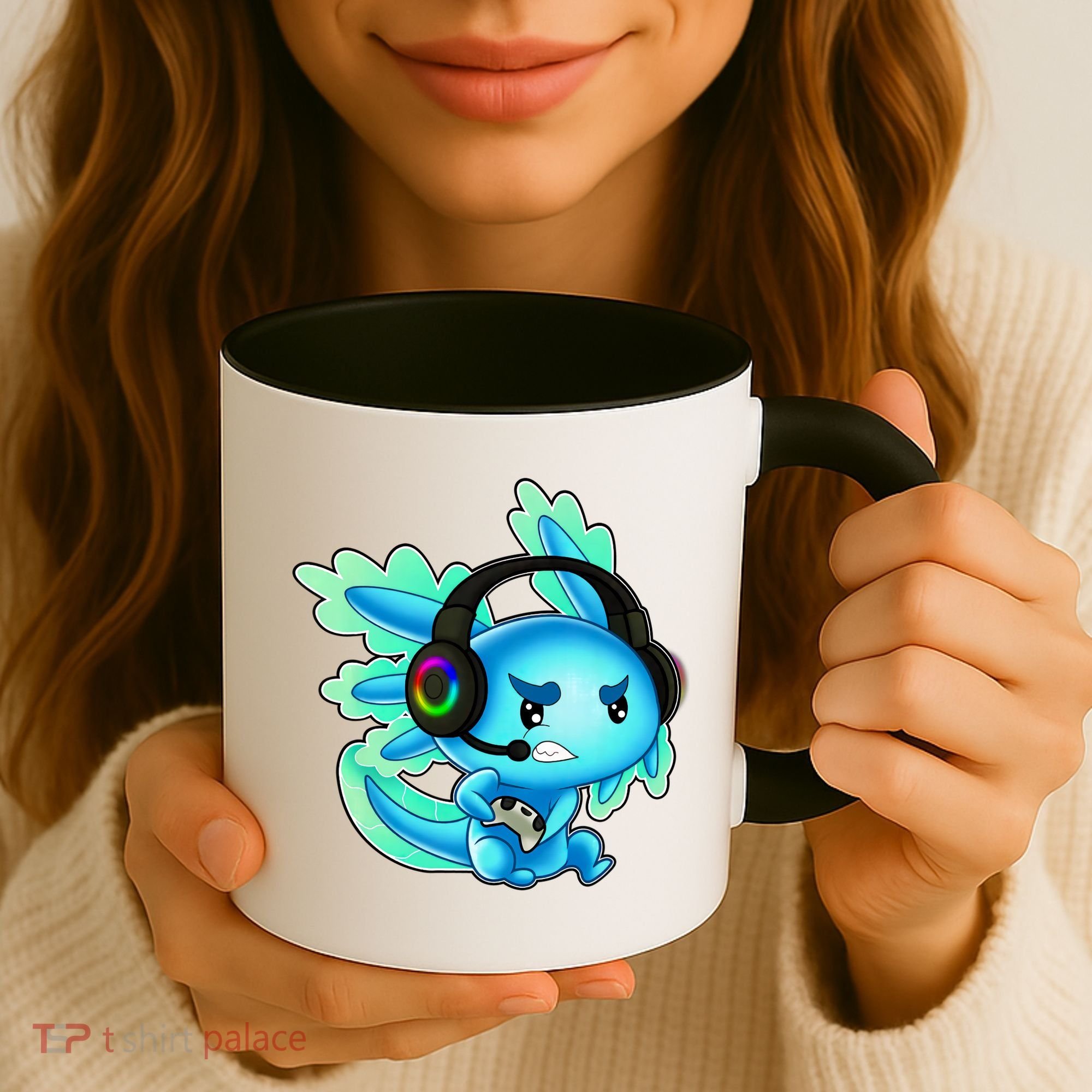 Gaming Axolotl Ambystoma Mexicanum Mexican Walking Fish Coffee Mug