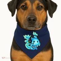 Gaming Axolotl Ambystoma Mexicanum Mexican Walking Fish USA-Made Doggie Bandana thumb 1