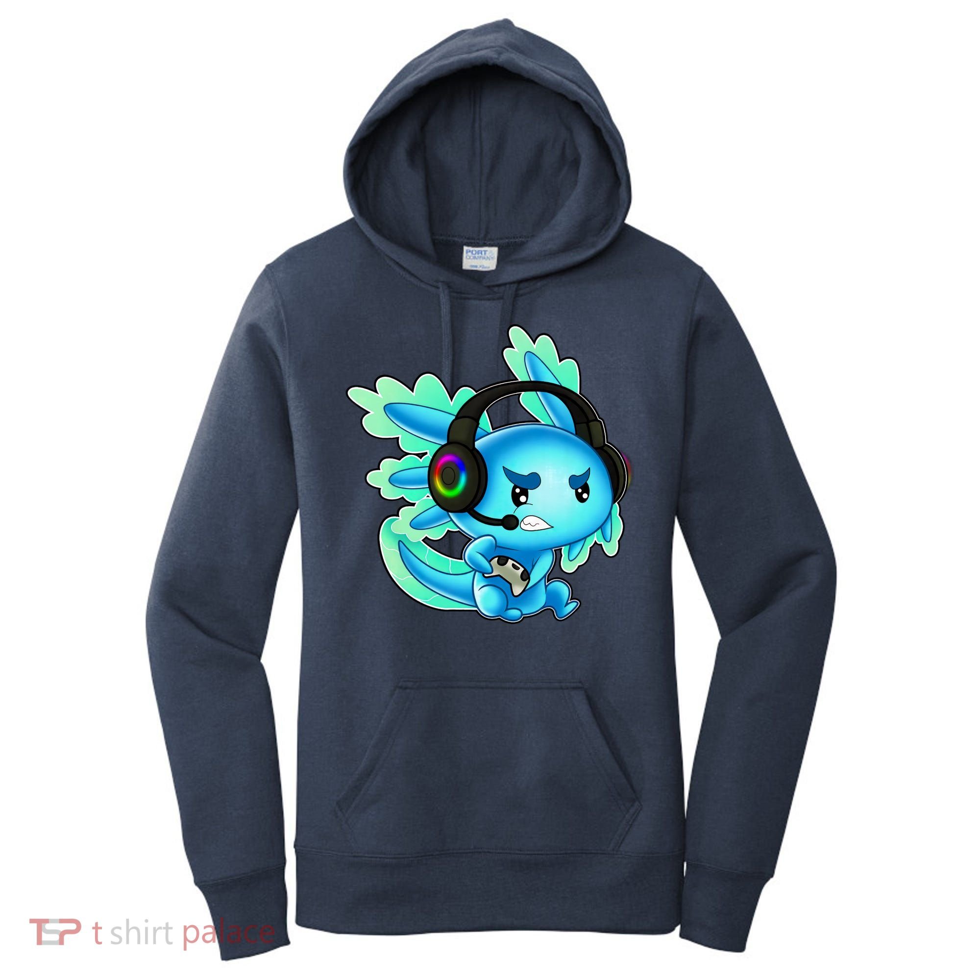 Gaming Axolotl Ambystoma Mexicanum Mexican Walking Fish Women's Hoodie