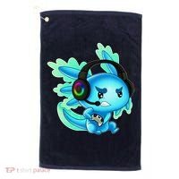 Gaming Axolotl Ambystoma Mexicanum Mexican Walking Fish Golf Towel thumb 0
