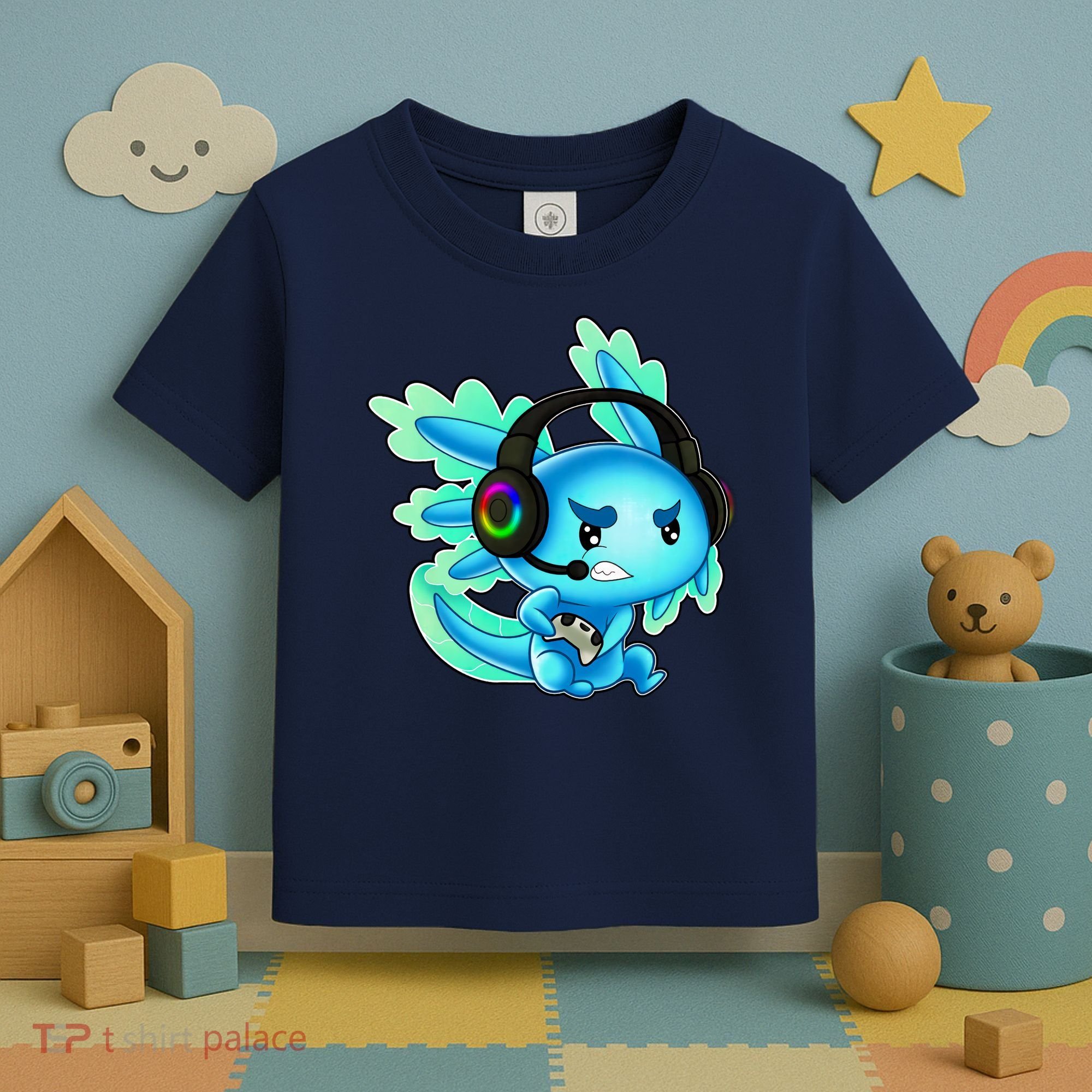 Gaming Axolotl Ambystoma Mexicanum Mexican Walking Fish Toddler T-Shirt