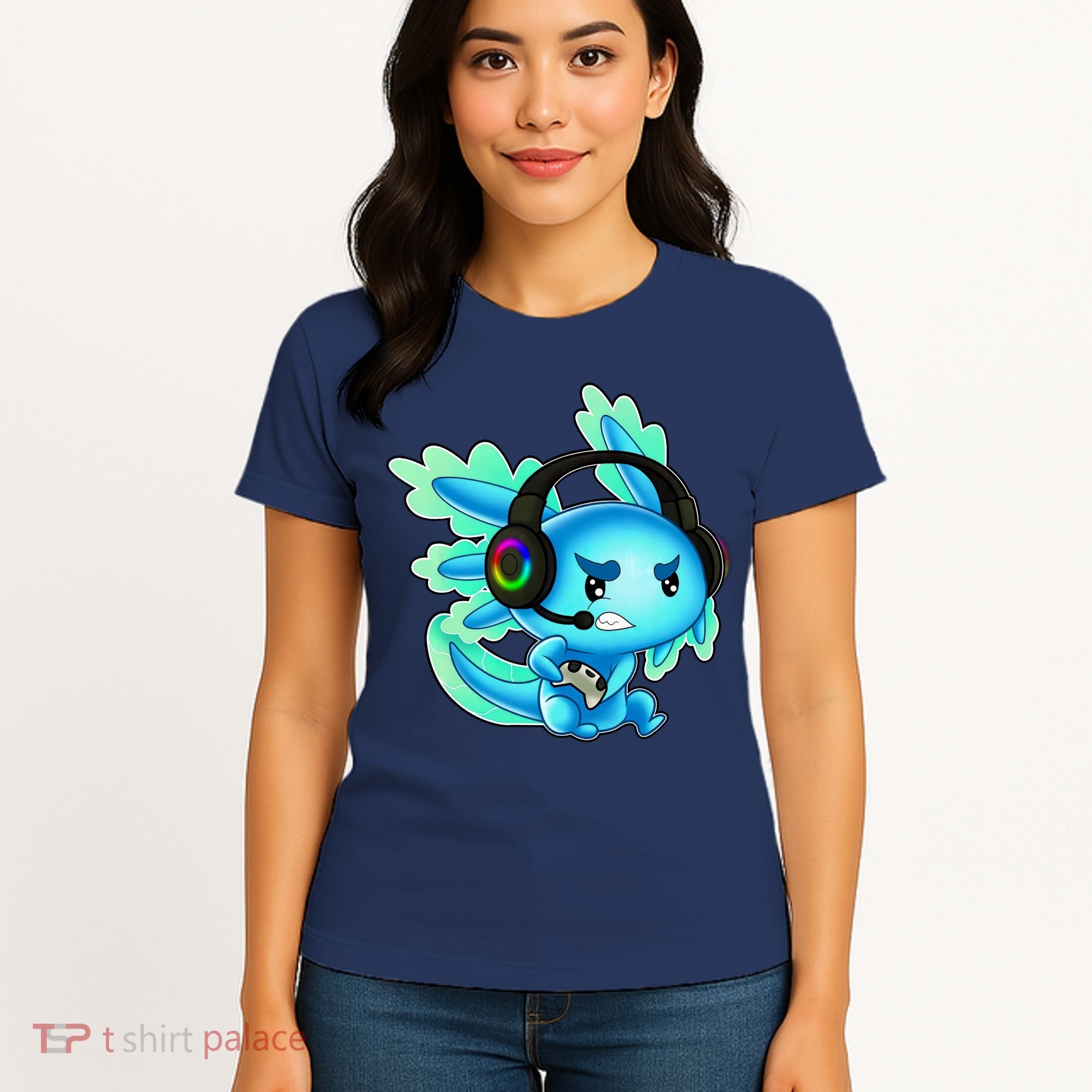 Gaming Axolotl Ambystoma Mexicanum Mexican Walking Fish Women's T-Shirt