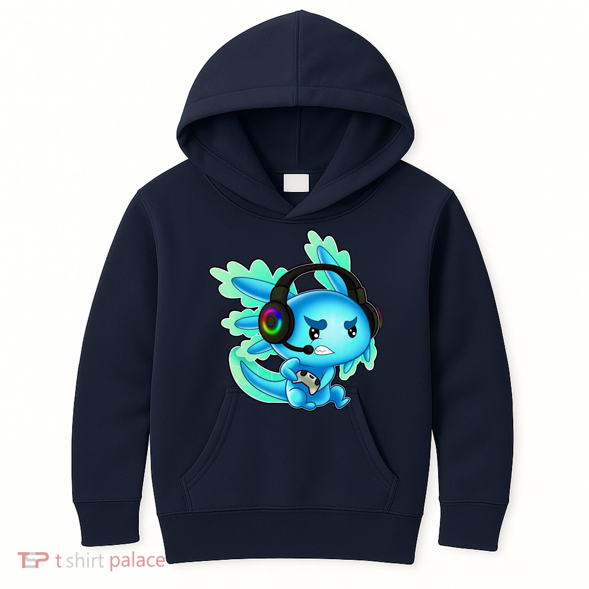 Gaming Axolotl Ambystoma Mexicanum Mexican Walking Fish Kids Hoodie
