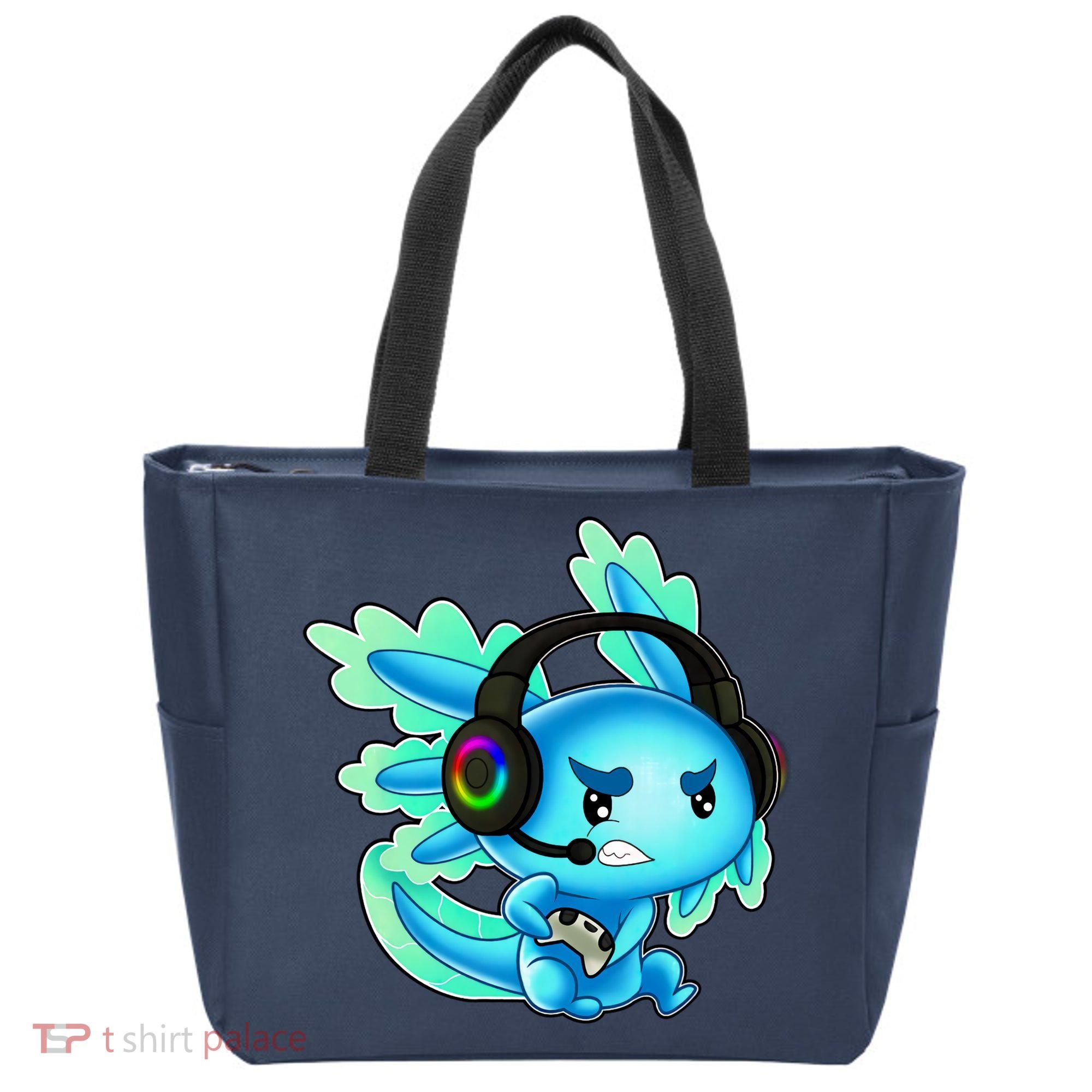 Gaming Axolotl Ambystoma Mexicanum Mexican Walking Fish Tote Bag