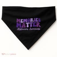 Groovy AlzheimerS Awareness Pride USA-Made Doggie Bandana thumb 0