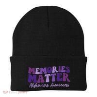 Groovy AlzheimerS Awareness Pride Beanie thumb 0