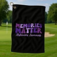 Groovy AlzheimerS Awareness Pride Golf Towel thumb 1