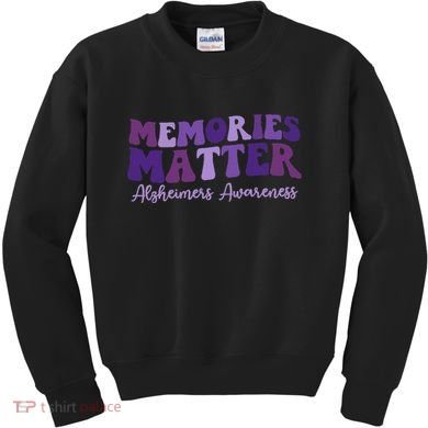 Groovy AlzheimerS Awareness Pride Kids Sweatshirt