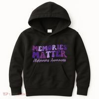 Groovy AlzheimerS Awareness Pride Kids Hoodie thumb 0