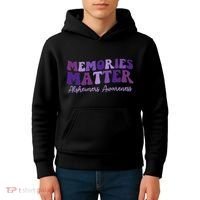 Groovy AlzheimerS Awareness Pride Kids Hoodie thumb 4