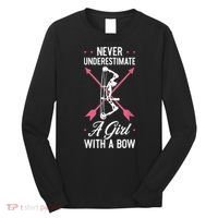Girl Archer Archery Bowwomen Bow Bowhunter Toxophilite Arrow Long Sleeve Shirt thumb 0