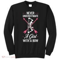 Girl Archer Archery Bowwomen Bow Bowhunter Toxophilite Arrow Sweatshirt thumb 0