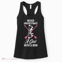 Girl Archer Archery Bowwomen Bow Bowhunter Toxophilite Arrow Women's Tank Top thumb 0