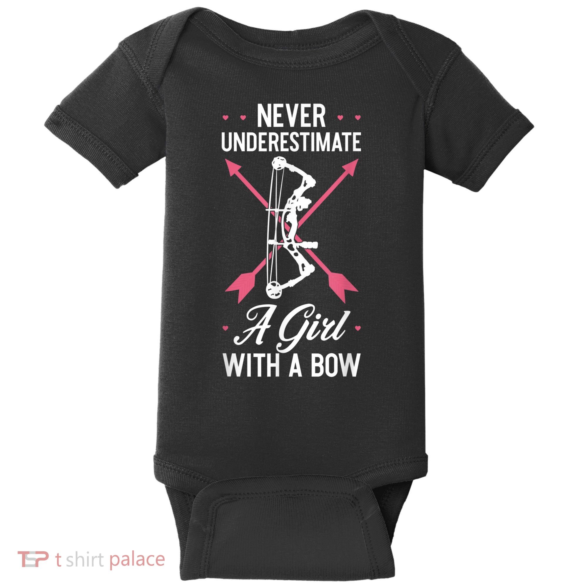 Girl Archer Archery Bowwomen Bow Bowhunter Toxophilite Arrow Baby Bodysuit