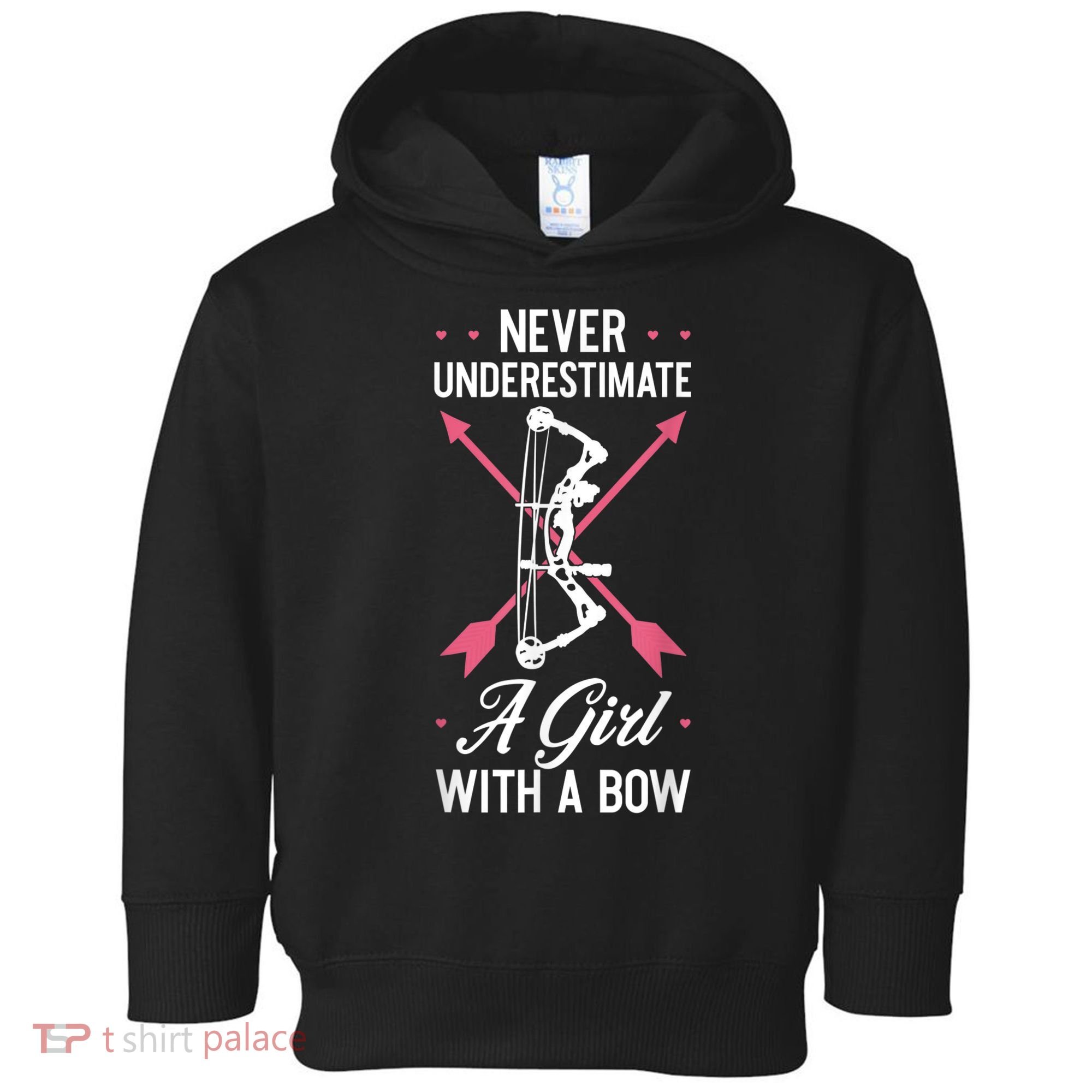 Girl Archer Archery Bowwomen Bow Bowhunter Toxophilite Arrow Toddler Hoodie