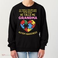 Grandma Autism Awareness Austistic  Piece My Heart Women's Sweatshirt thumb 0