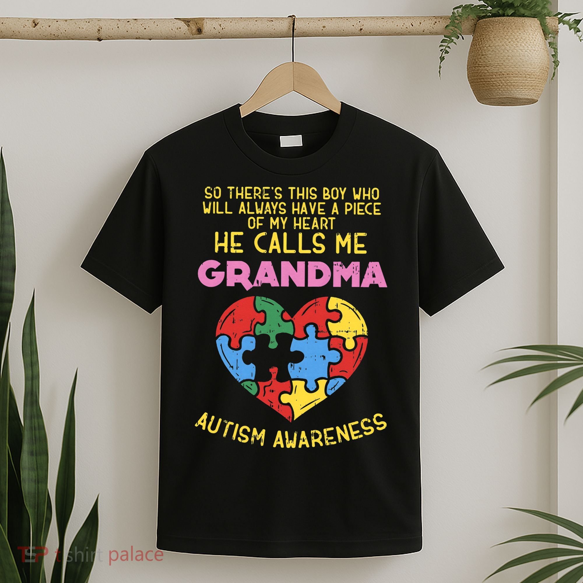 Grandma Autism Awareness Austistic  Piece My Heart T-Shirt