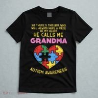 Grandma Autism Awareness Austistic  Piece My Heart T-Shirt thumb 5