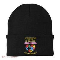 Grandma Autism Awareness Austistic  Piece My Heart Beanie thumb 0
