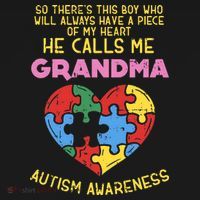 Grandma Autism Awareness Austistic  Piece My Heart Women's Hoodie thumb 2