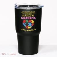 Grandma Autism Awareness Austistic  Piece My Heart Tumbler thumb 0