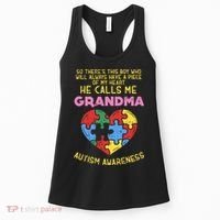 Grandma Autism Awareness Austistic  Piece My Heart Women's Tank Top thumb 0