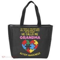 Grandma Autism Awareness Austistic  Piece My Heart Tote Bag thumb 0