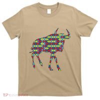 Gnu Autism Awareness Wildebeest Puzzle Day Mom Gift T-Shirt thumb 0
