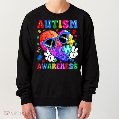 Groovy Autism Awareness  Autistic Autism Women's Sweatshirt