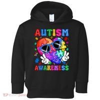 Groovy Autism Awareness  Autistic Autism Toddler Hoodie thumb 0