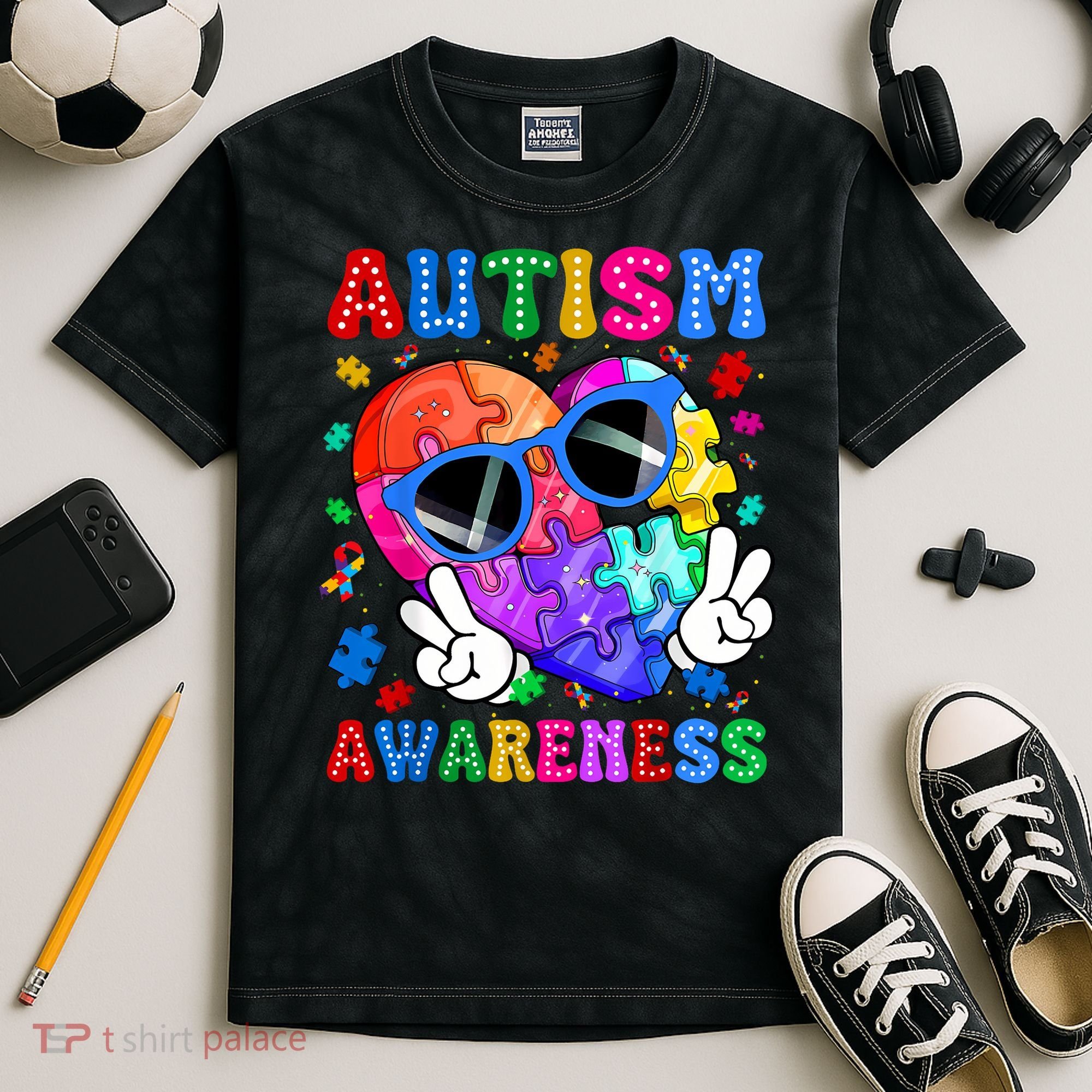 Groovy Autism Awareness  Autistic Autism Kids Tie-Dye T-Shirt