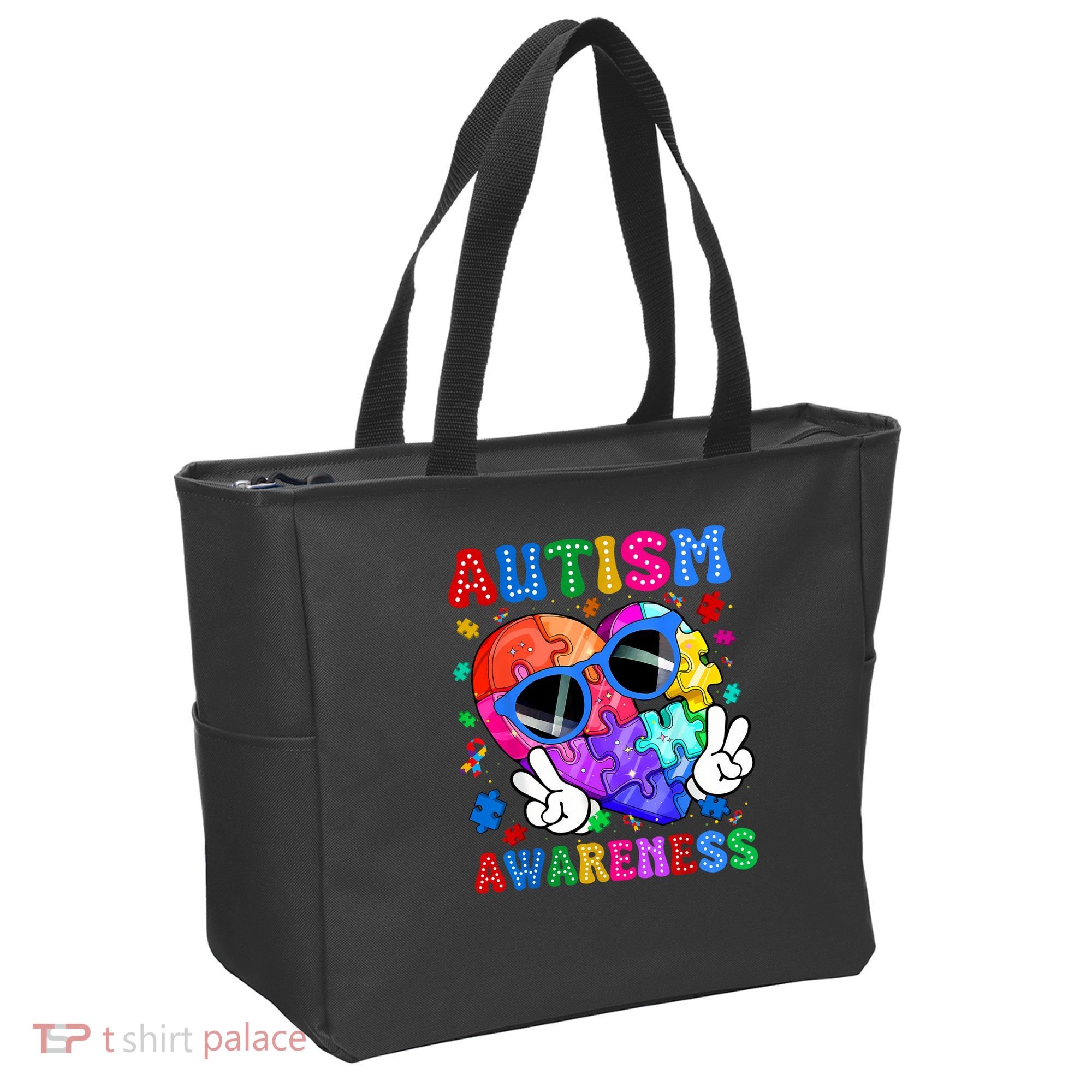 Groovy Autism Awareness  Autistic Autism Tote Bag