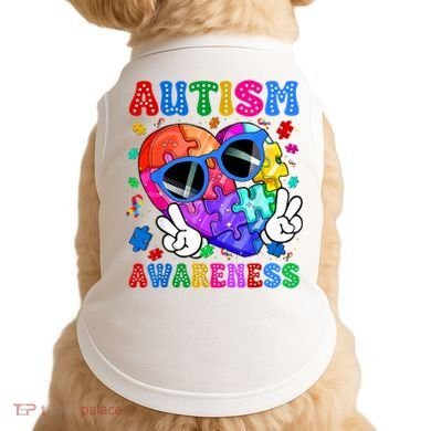 Groovy Autism Awareness  Autistic Autism Doggie Tank