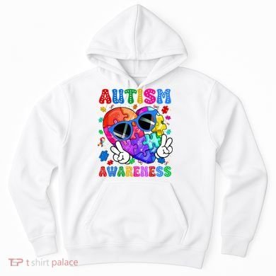 Groovy Autism Awareness  Autistic Autism Hoodie
